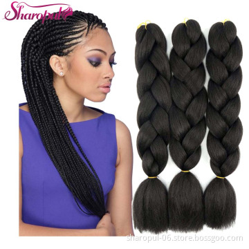 cheap price heat resistant Fiber 24inch 100gram Ombre Color twist braid crochet Box braid hair cheap synthetic braiding hair